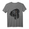 Hunde-T-Shirt mit schwarzem Labrador Retriever Kopf – Perfektes Geschenk für Hundeliebhaber, Geburtstags- und Weihnachtsgeschenkideen