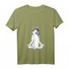 Damen Yoga Hund Siberian Husky T-Shirt mit V-Ausschnitt – Witziges Hundemotiv für Hundeliebhaber und Husky Fans, ideales Geschenk