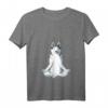 Damen Yoga Hund Siberian Husky T-Shirt mit V-Ausschnitt – Witziges Hundemotiv für Hundeliebhaber und Husky Fans, ideales Geschenk