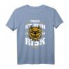 Hund Bulldog Terrier Rottweiler Begleiter T-Shirt - Humorvolles Design 'touch at own risk' für Hundeliebhaber und Hundebesitzer