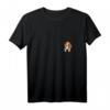 Damen Beagle Hund in der Tasche Brusttasche T-Shirt mit V-Ausschnitt – Lustiges Hunde-Design für Hundehalterinnen & Hundesportfans