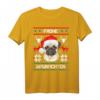 Mops Frohe Waunachten T-Shirt Weihnachten Hund Xmas - Lustiges Hundemotiv-Shirt für Mops-Liebhaber und Hundeliebhaber als Weihnachtsgeschenk