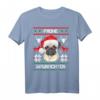 Mops Frohe Waunachten T-Shirt Weihnachten Hund Xmas - Lustiges Hundemotiv-Shirt für Mops-Liebhaber und Hundeliebhaber als Weihnachtsgeschenk