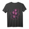 Pinke Herzen mit Pfotenabdrücken eines Hundes oder Katze T-Shirt – Perfektes Geschenk für Tierliebhaber zu Geburtstag, Weihnachten oder Nikolaus