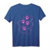 Pinke Herzen mit Pfotenabdrücken eines Hundes oder Katze T-Shirt – Perfektes Geschenk für Tierliebhaber zu Geburtstag, Weihnachten oder Nikolaus
