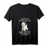 Damen West Highland White Terrier Glitzer Westie Hund Frauchen T-Shirt mit V-Ausschnitt – Perfekt als Geschenk für Hundeliebhaberinnen, Mama & Frauchen