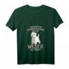 Damen West Highland White Terrier Glitzer Westie Hund Frauchen T-Shirt mit V-Ausschnitt – Perfekt als Geschenk für Hundeliebhaberinnen, Mama & Frauchen