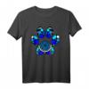Pfotenabdruck Hund - Hunde-Pfote T-Shirt mit Mandala-Muster, ideales Geschenk für Hundehalter und Hundefreunde zu Weihnachten, Geburtstag, Ostern, Muttertag, Vatertag und Jubiläum