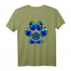 Pfotenabdruck Hund - Hunde-Pfote T-Shirt mit Mandala-Muster, ideales Geschenk für Hundehalter und Hundefreunde zu Weihnachten, Geburtstag, Ostern, Muttertag, Vatertag und Jubiläum