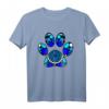 Pfotenabdruck Hund - Hunde-Pfote T-Shirt mit Mandala-Muster, ideales Geschenk für Hundehalter und Hundefreunde zu Weihnachten, Geburtstag, Ostern, Muttertag, Vatertag und Jubiläum