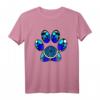 Pfotenabdruck Hund - Hunde-Pfote T-Shirt mit Mandala-Muster, ideales Geschenk für Hundehalter und Hundefreunde zu Weihnachten, Geburtstag, Ostern, Muttertag, Vatertag und Jubiläum