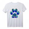 Pfotenabdruck Hund - Hunde-Pfote T-Shirt mit Mandala-Muster, ideales Geschenk für Hundehalter und Hundefreunde zu Weihnachten, Geburtstag, Ostern, Muttertag, Vatertag und Jubiläum