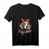 Damen Beagle Mom Hund Beagle Geschenk T-Shirt mit V-Ausschnitt - Lustige Geschenkidee für Hunde-Mamas und Beagle-Liebhaberinnen