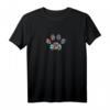 Bunte Polygonale Hundepfote | Lustiges Hunde T-Shirt - Perfekt als Geschenk für Hundeliebhaber, Hundebesitzer & bei Geburtstagen oder Weihnachten