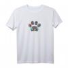 Bunte Polygonale Hundepfote | Lustiges Hunde T-Shirt - Perfekt als Geschenk für Hundeliebhaber, Hundebesitzer & bei Geburtstagen oder Weihnachten