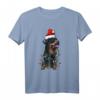 Rottweiler Weihnachten Geschenk - Lustiges Hunde Kostüm mit Weihnachtsmütze und Lichterkette für Hundeliebhaber & Rottweiler Fans