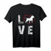Love American Bully T-Shirt | Bulldog Pitty Pitties Hund Geschenk T-Shirt - Klassisch geschnitten, doppelt genähter Saum