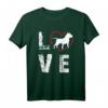 Love American Bully T-Shirt | Bulldog Pitty Pitties Hund Geschenk T-Shirt - Klassisch geschnitten, doppelt genähter Saum