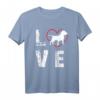 Love American Bully T-Shirt | Bulldog Pitty Pitties Hund Geschenk T-Shirt - Klassisch geschnitten, doppelt genähter Saum