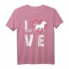 Love American Bully T-Shirt | Bulldog Pitty Pitties Hund Geschenk T-Shirt - Klassisch geschnitten, doppelt genähter Saum