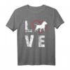 Love American Bully T-Shirt | Bulldog Pitty Pitties Hund Geschenk T-Shirt - Klassisch geschnitten, doppelt genähter Saum