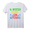 Lustiges 4 Pfoten 2 Füße Team Hundebesitzer T-Shirt - Witziges Geschenk für Gassi-Geher & Hundeliebhaber