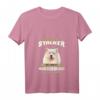 Damen HapFrog T-Shirt mit V-Ausschnitt – Lustiges Samojede Hundebesitzerinnen Geschenk für Hundeliebhaberinnen