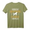 Vorsicht Vor Dem Frauchen Hund Spruch T-Shirt – Lustiges Geschenk für Hundeliebhaber zu Weihnachten & Geburtstag, klassisch geschnitten