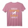 Vorsicht Vor Dem Frauchen Hund Spruch T-Shirt – Lustiges Geschenk für Hundeliebhaber zu Weihnachten & Geburtstag, klassisch geschnitten