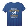 Vorsicht Vor Dem Frauchen Hund Spruch T-Shirt – Lustiges Geschenk für Hundeliebhaber zu Weihnachten & Geburtstag, klassisch geschnitten