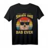 Shiba Inu Hund Welpe Retro Papa Vater Dad Geschenk - Lustiges T-Shirt für Hundehalter, Hundebesitzer & Hundeliebhaber zu Weihnachten, Geburtstag & Vatertag