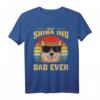 Shiba Inu Hund Welpe Retro Papa Vater Dad Geschenk - Lustiges T-Shirt für Hundehalter, Hundebesitzer & Hundeliebhaber zu Weihnachten, Geburtstag & Vatertag