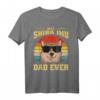 Shiba Inu Hund Welpe Retro Papa Vater Dad Geschenk - Lustiges T-Shirt für Hundehalter, Hundebesitzer & Hundeliebhaber zu Weihnachten, Geburtstag & Vatertag