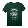 Wer sagt Glück kann man nicht anfassen Hund T-Shirt – Perfektes Geschenk für Hundehalter & Hundeliebhaber zu Weihnachten & Geburtstag