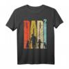 Dad hoch 2 Vater zweifacher Papa mit Hund T-Shirt – Geschenkidee für doppelte Väter, Vatertag & Geburtstag