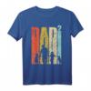 Dad hoch 2 Vater zweifacher Papa mit Hund T-Shirt – Geschenkidee für doppelte Väter, Vatertag & Geburtstag