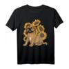 Hundebesitzer T-Shirt mit Puggle Motiv - Buntes Design mit Sonnenblumen für Hundehalter und Hundeliebhaber