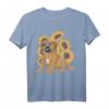 Hundebesitzer T-Shirt mit Puggle Motiv - Buntes Design mit Sonnenblumen für Hundehalter und Hundeliebhaber