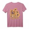 Hundebesitzer T-Shirt mit Puggle Motiv - Buntes Design mit Sonnenblumen für Hundehalter und Hundeliebhaber
