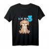 Kinder 3. Geburtstag T-Shirt für Jungen und Mädchen mit Hund - Lustiges Geburtstagsoutfit & Geschenkidee zum 3. Geburtstag