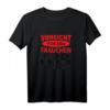 Vorsicht vor dem Frauchen Hund ist Harmlos - Lustiges Hundebesitzerin T-Shirt für Gassi, Spaziergänge & als Geschenk für Hundeliebhaberinnen