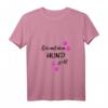 Damen T-Shirt mit Spruch 'Die mit dem Hund geht' - Lustiges V-Ausschnitt Hundemom Shirt für Hundehalterinnen und Hundeliebhaberinnen