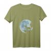 Damen T-Shirt mit Französischer Bulldogge, Vollmond und Hundeliebe - Perfektes Natur- und Tiermotiv Geschenk