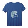 Damen T-Shirt mit Französischer Bulldogge, Vollmond und Hundeliebe - Perfektes Natur- und Tiermotiv Geschenk
