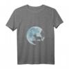 Damen T-Shirt mit Französischer Bulldogge, Vollmond und Hundeliebe - Perfektes Natur- und Tiermotiv Geschenk