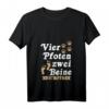 Damen Lustig Hundeliebhaber Frauchen Hundemotive T-Shirt mit V-Ausschnitt – Witziges Geschenk für Hundehalter, Züchter & Hundefreunde