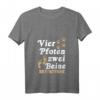 Damen Lustig Hundeliebhaber Frauchen Hundemotive T-Shirt mit V-Ausschnitt – Witziges Geschenk für Hundehalter, Züchter & Hundefreunde