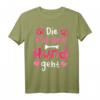 Die mit dem Hund geht Frauchen Hundebesitzerin Hundekinder T-Shirt - Perfektes Geschenk für Weihnachten & Geburtstag