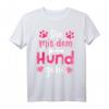Die mit dem Hund geht Frauchen Hundebesitzerin Hundekinder T-Shirt - Perfektes Geschenk für Weihnachten & Geburtstag