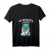 Damen Mops lustiges Hund Iiih Menschen trägt Gesichtsmaske T-Shirt mit V-Ausschnitt – Humorvolles Masken-Design für Hundeliebhaber